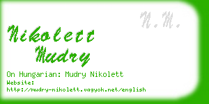 nikolett mudry business card
